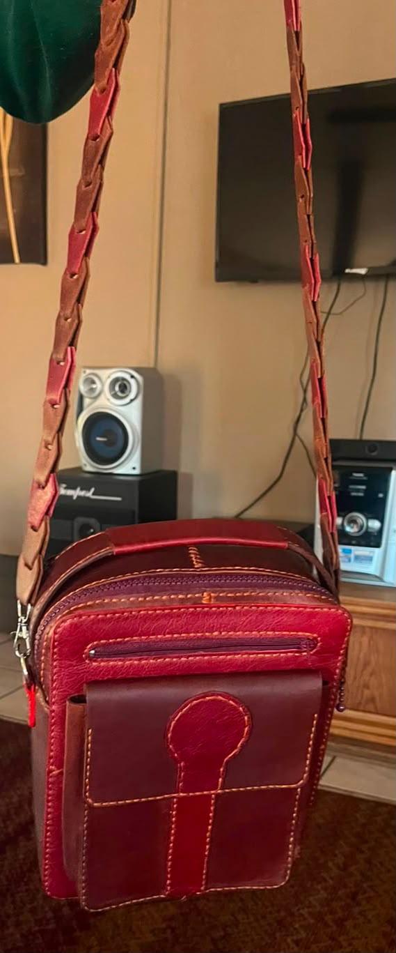 Genuine Leather Shoulder Bag — by Rilette — Leather Craft — handmade in South Africa