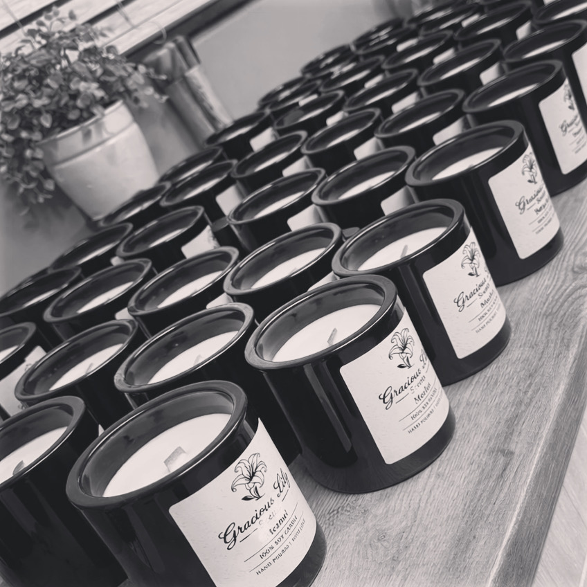 Homemade Candles — by Gracious Lily Scents — Home & Living — handmade in South Africa