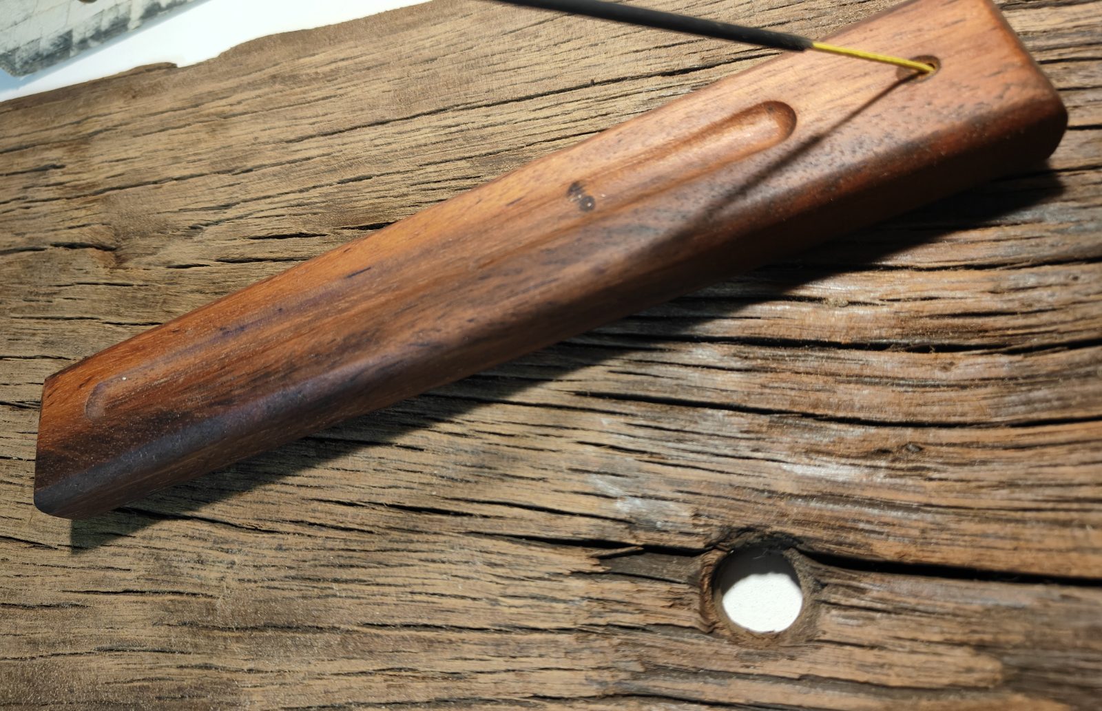 Sleeper Wood Incense Stick Holder — by I BYD IT Crafts — Home & Living — handmade in South Africa