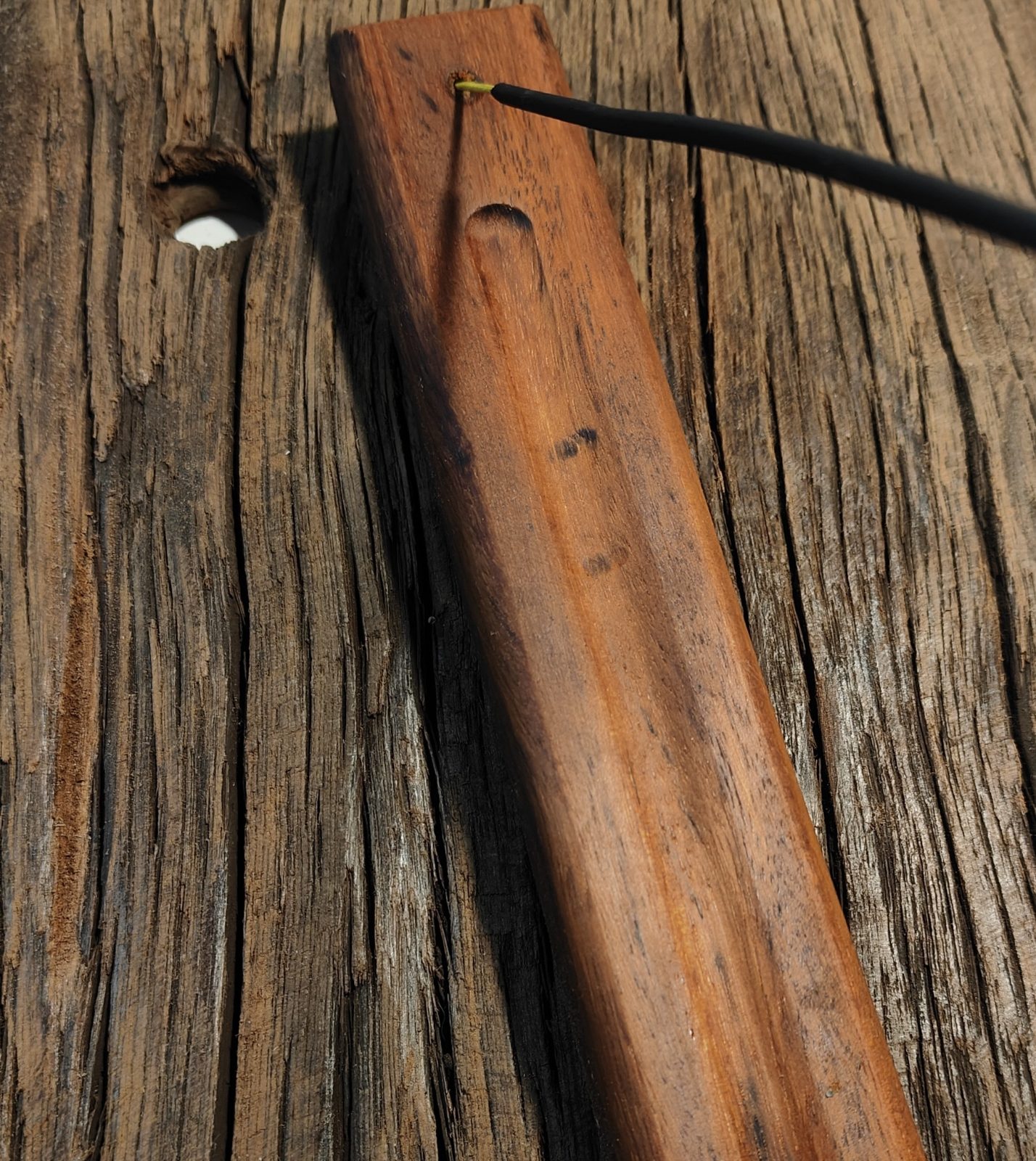 Sleeper Wood Incense Stick Holder — by I BYD IT Crafts — Home & Living — handmade in South Africa