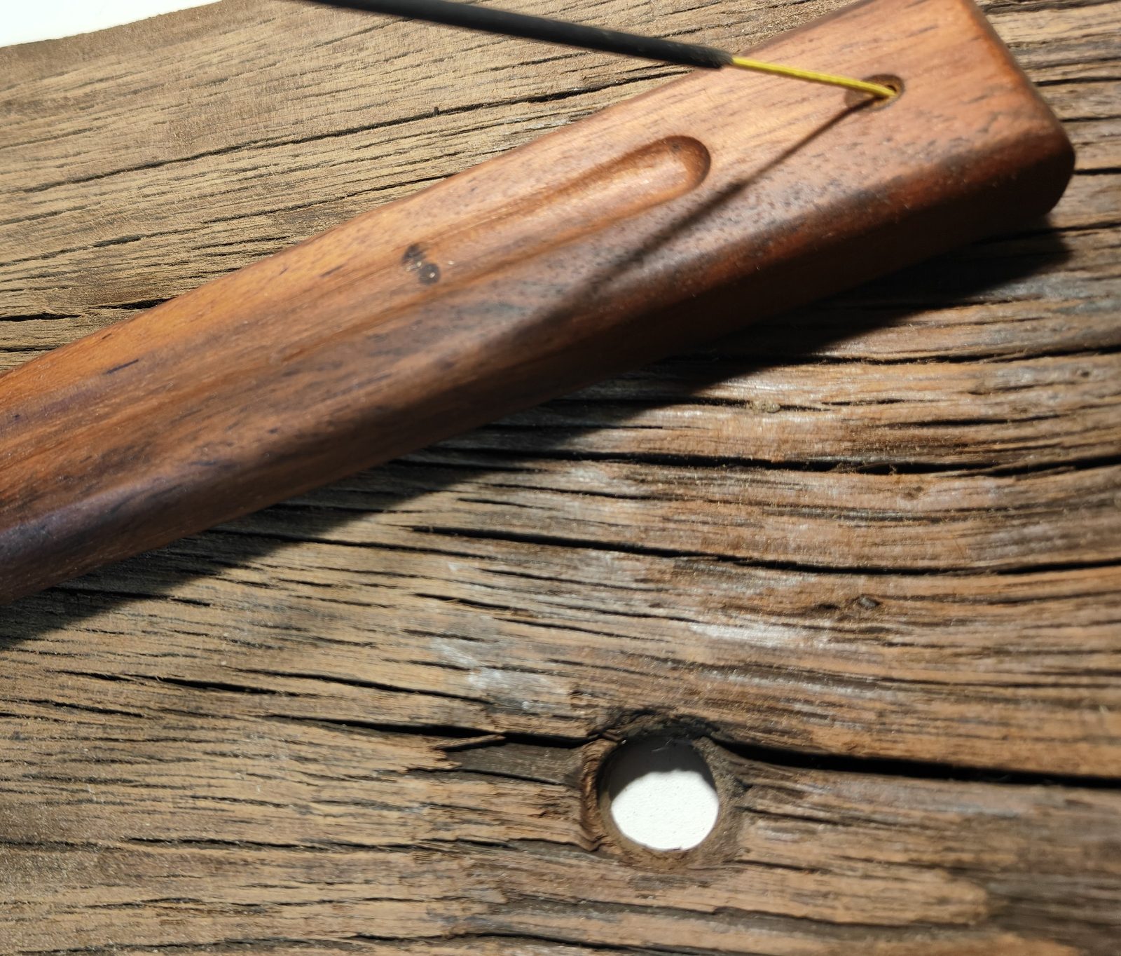 Sleeper Wood Incense Stick Holder — by I BYD IT Crafts — Home & Living — handmade in South Africa