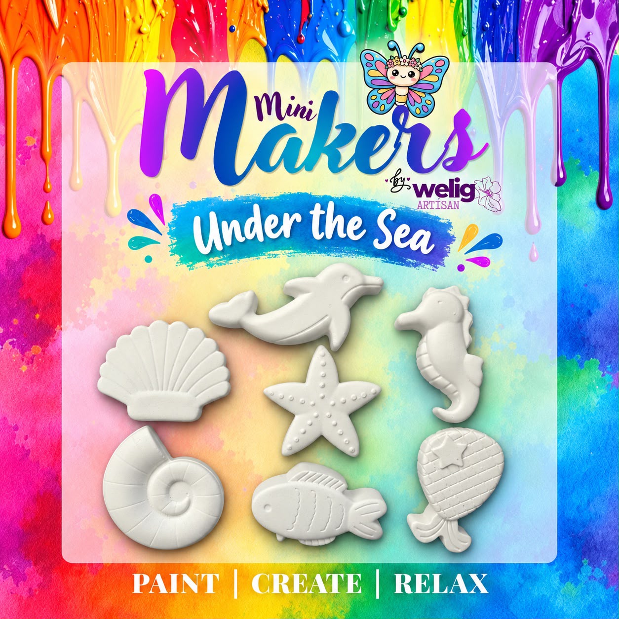 Welig Mini Makers | Paint Your Own Plaster Craft Set — by Welig — Toys & Games — handmade in South Africa