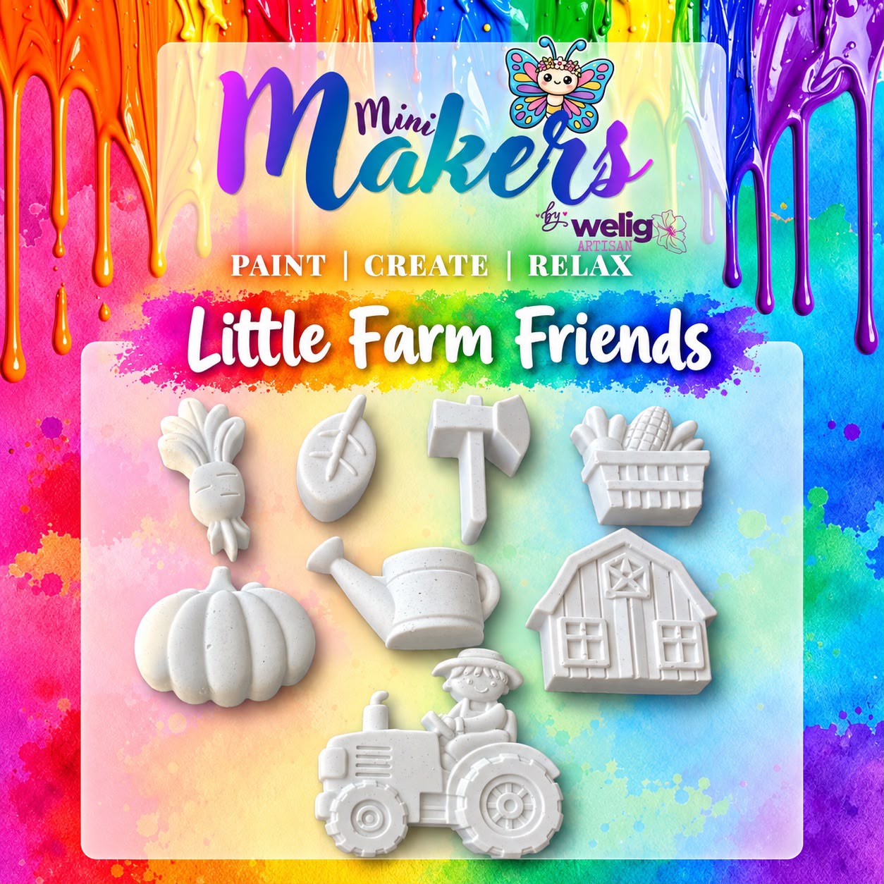Welig Mini Makers | Paint Your Own Plaster Craft Set — by Welig — Toys & Games — handmade in South Africa